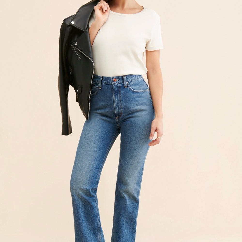 Agolde High Rise Vintage Blue Flare Jeans